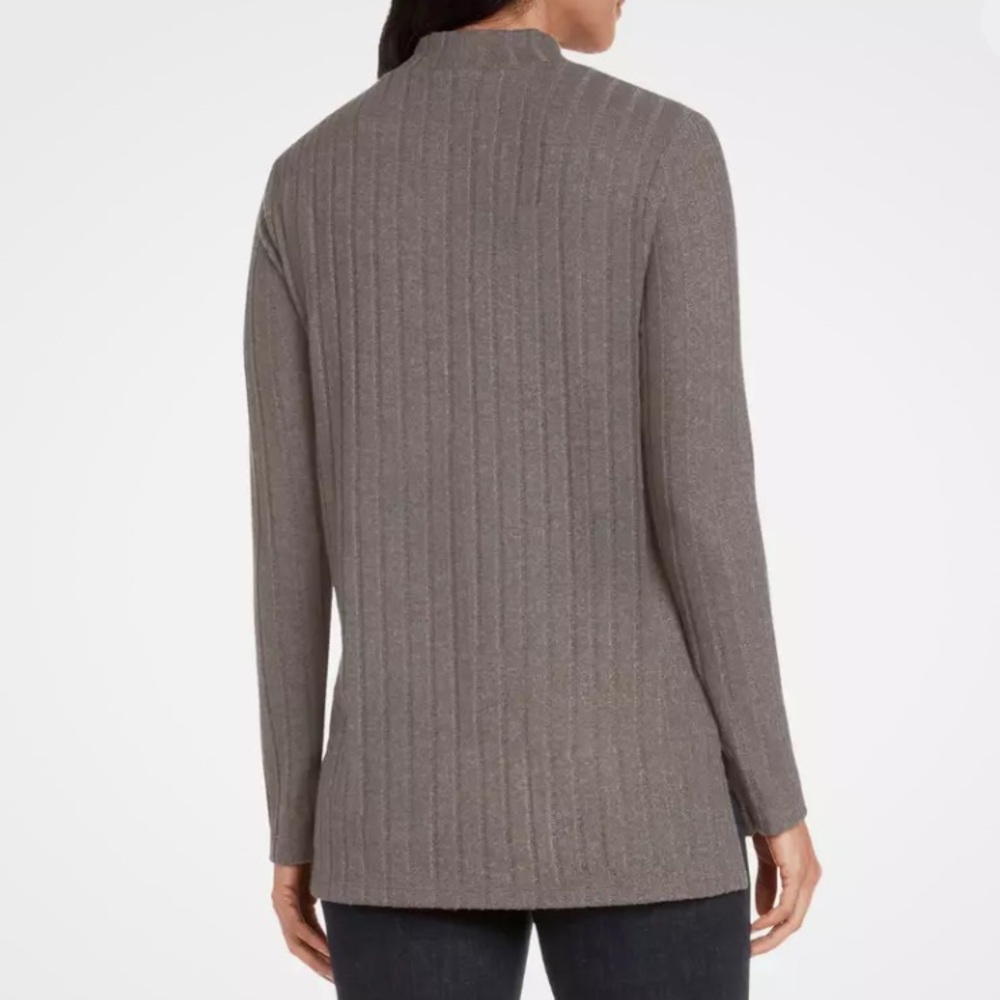 Matty M Women's Mock Neck Ribbed Tunic